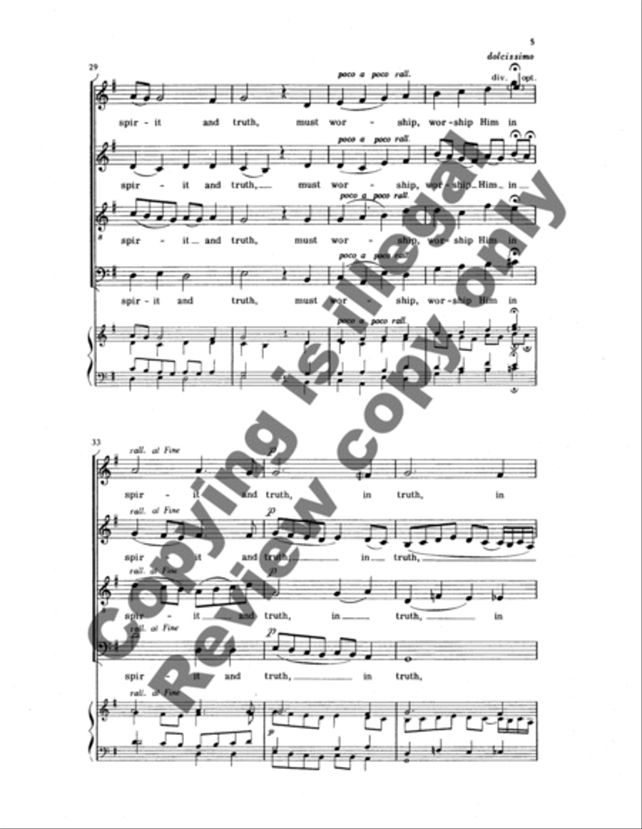 Twelve Canticles: 2. God is a Spirit; 3. When Thou Liest Down
