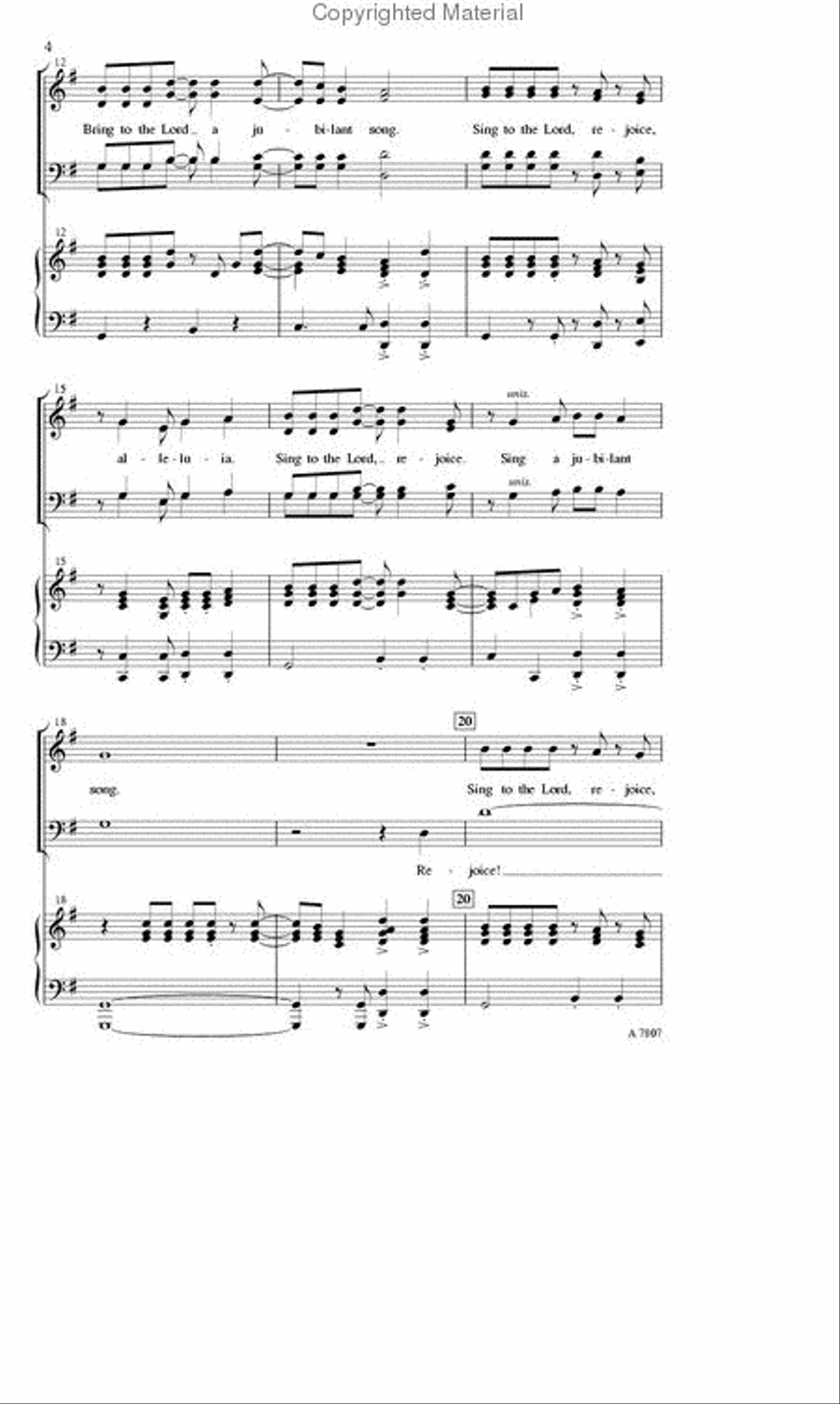 A Jubilant Song A Jubilant Song 4-Part scores gallery preview page 3