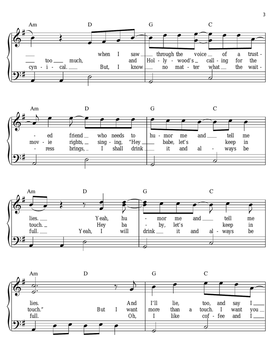 Run Around Run Around Easy Piano scores gallery preview page 3
