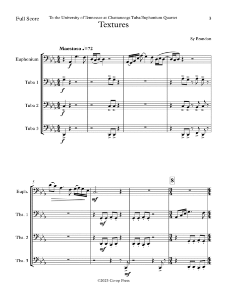 Textures for Tuba-Euphonium Quartet image number null