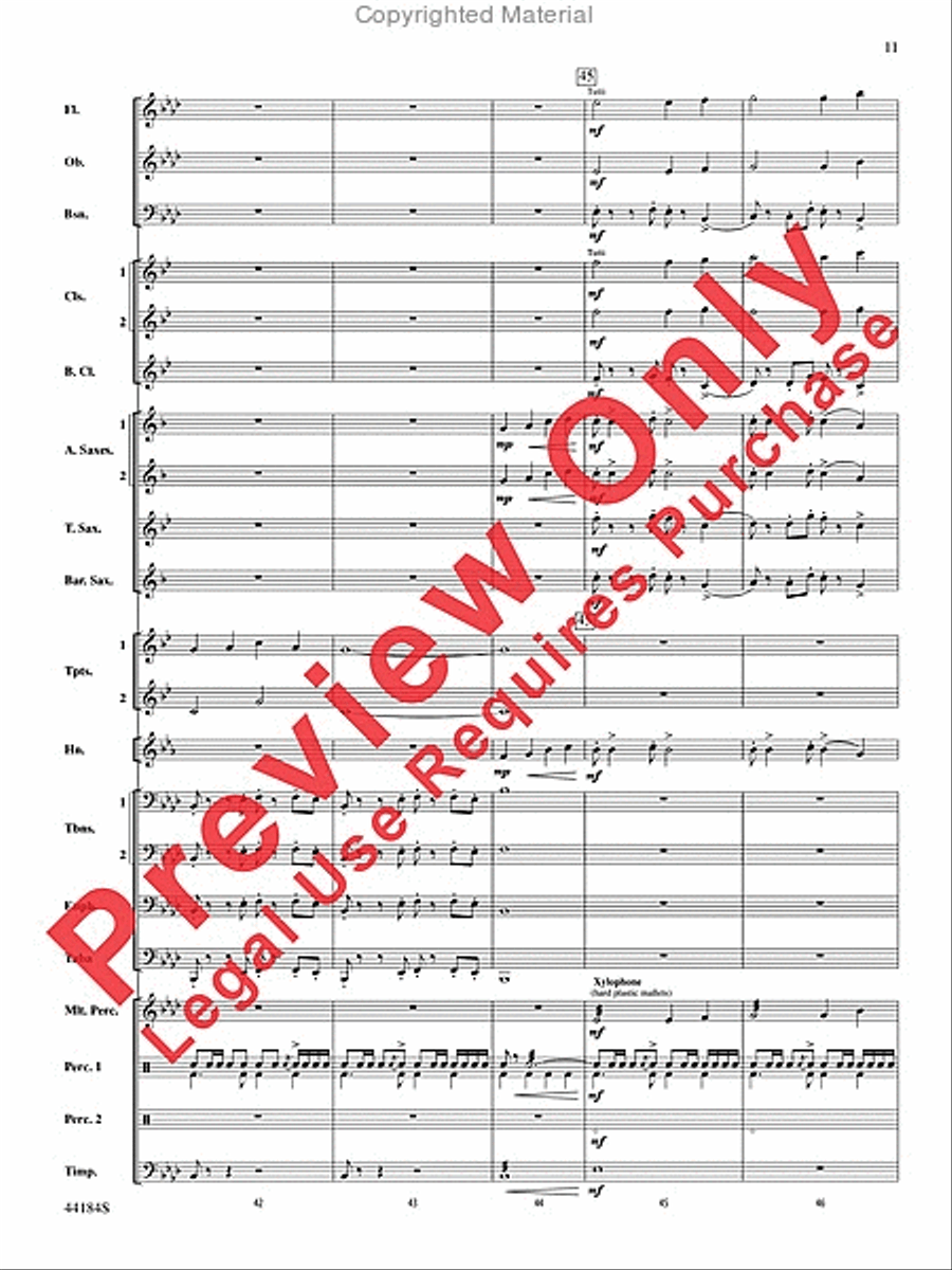 Hsien Concert Band scores gallery preview page 11