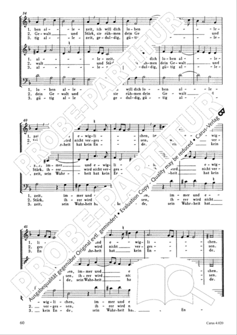 Calvisius: Tricinia. Psalmen und Motetten zu drei Stimmen Choir scores gallery preview page 61