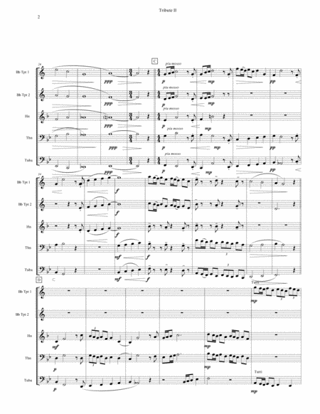 Tribute II for Brass Quintet - score and parts image number null