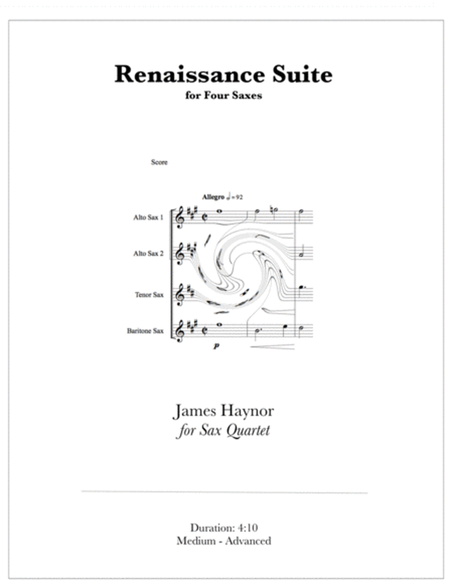 Renaissance Suite for Four Saxes image number null