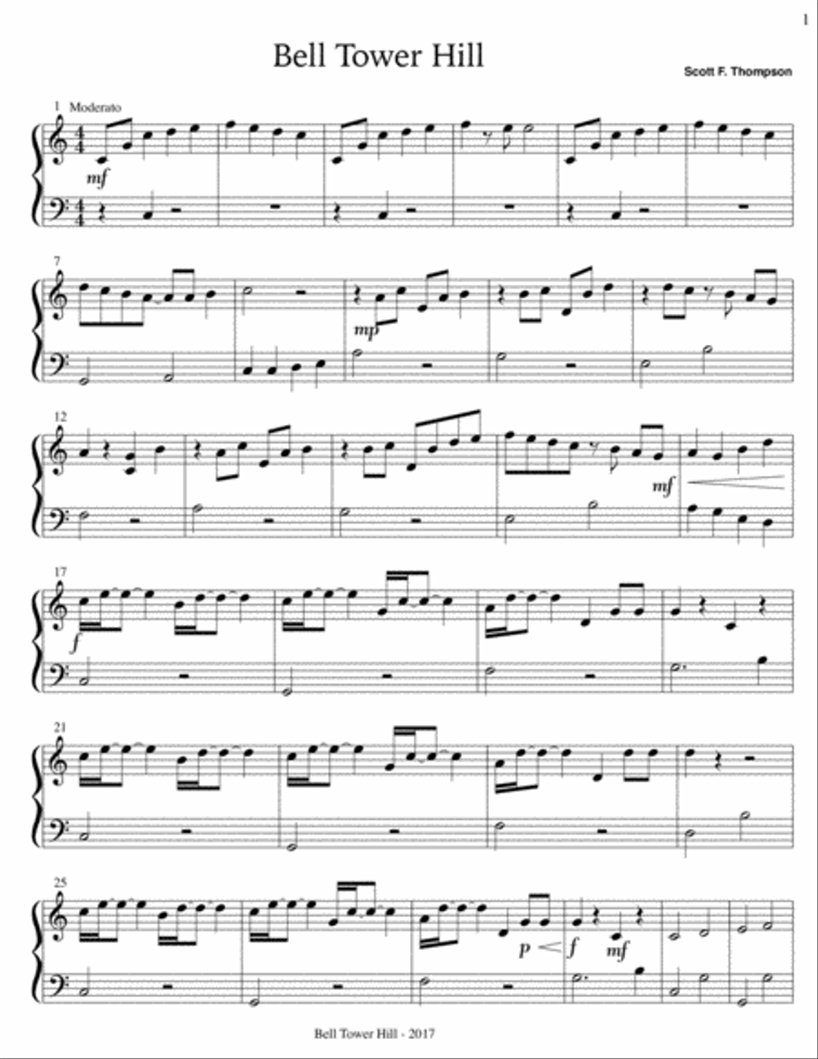 Bell Tower Hill Glockenspiel scores gallery preview page 1