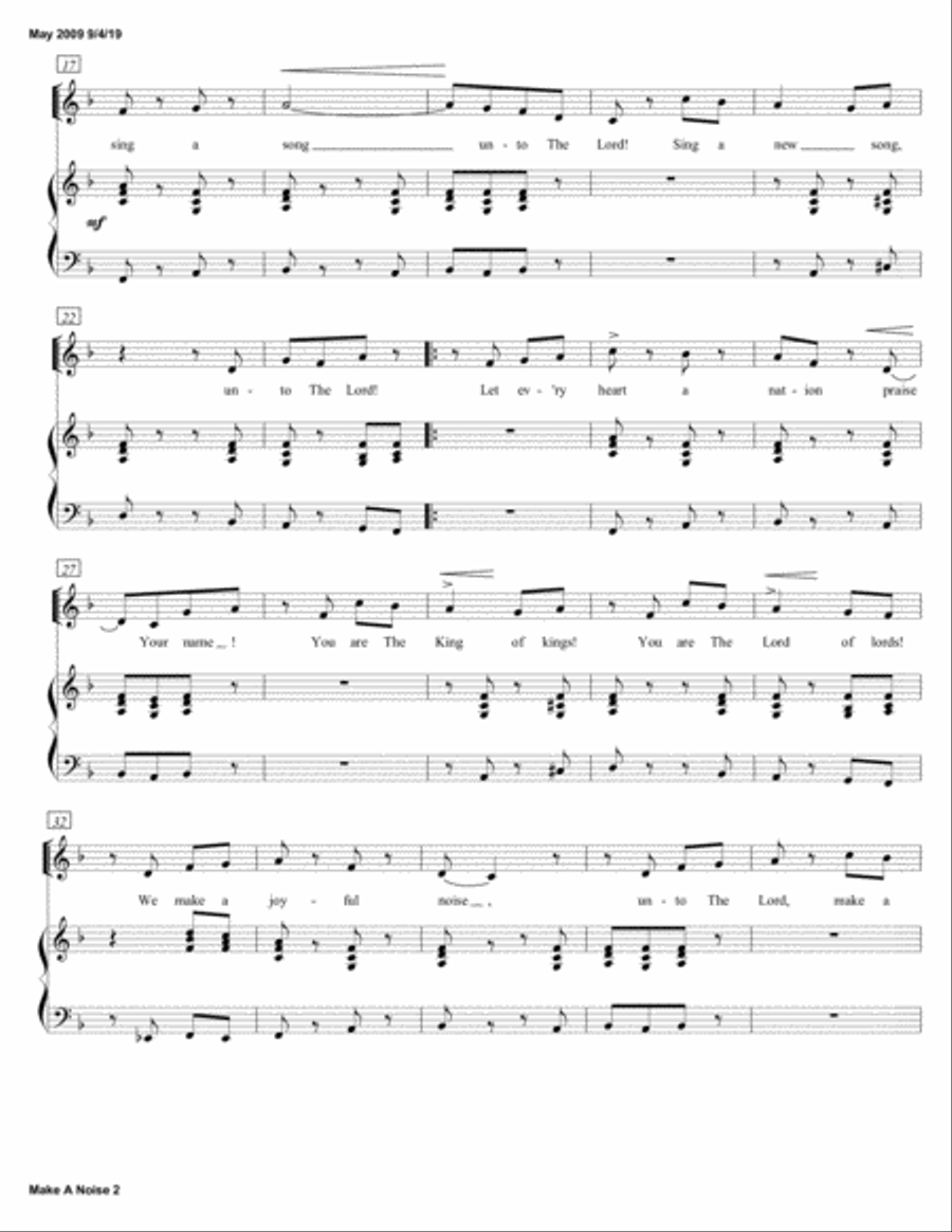Make A Noise (Children and Youth Choir) Children's Choir scores gallery preview page 2