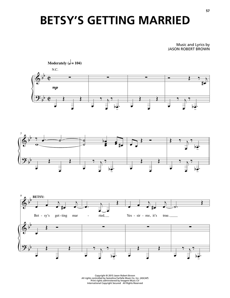 Betsy's Getting Married (Solo Version) (from Honeymoon in Vegas)