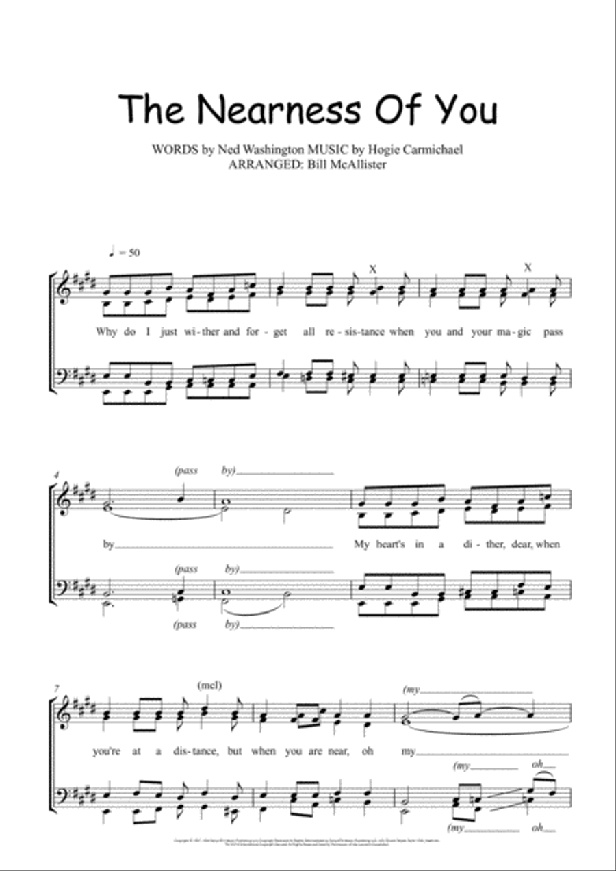 The Nearness Of You The Nearness Of You SSAA scores gallery preview page 1