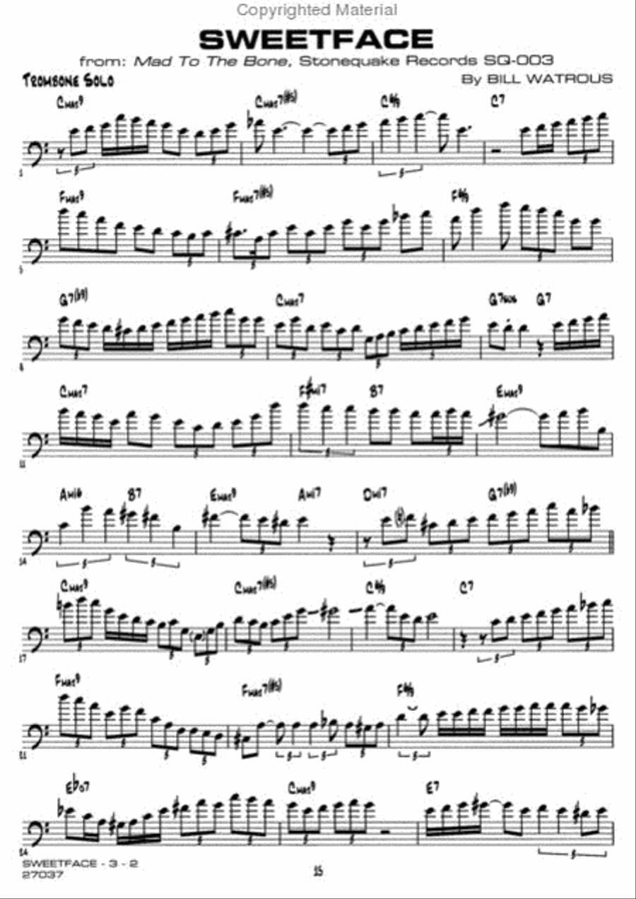 The Music of Bill Watrous Baritone Horn scores gallery preview page 8