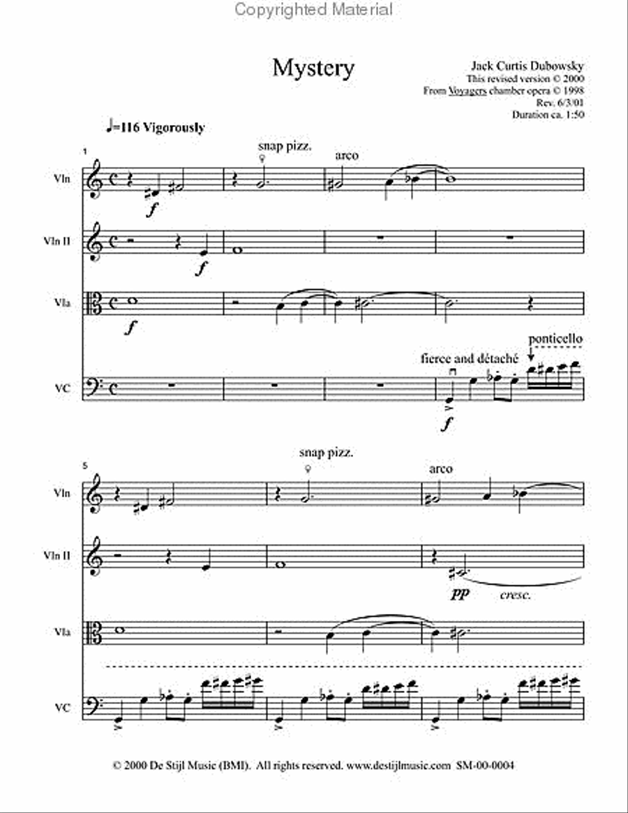 Mystery String Quartet scores gallery preview page 2