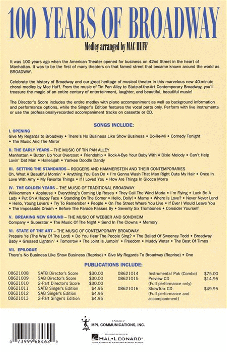 100 Years of Broadway (Medley) 3-Part scores gallery preview page 9