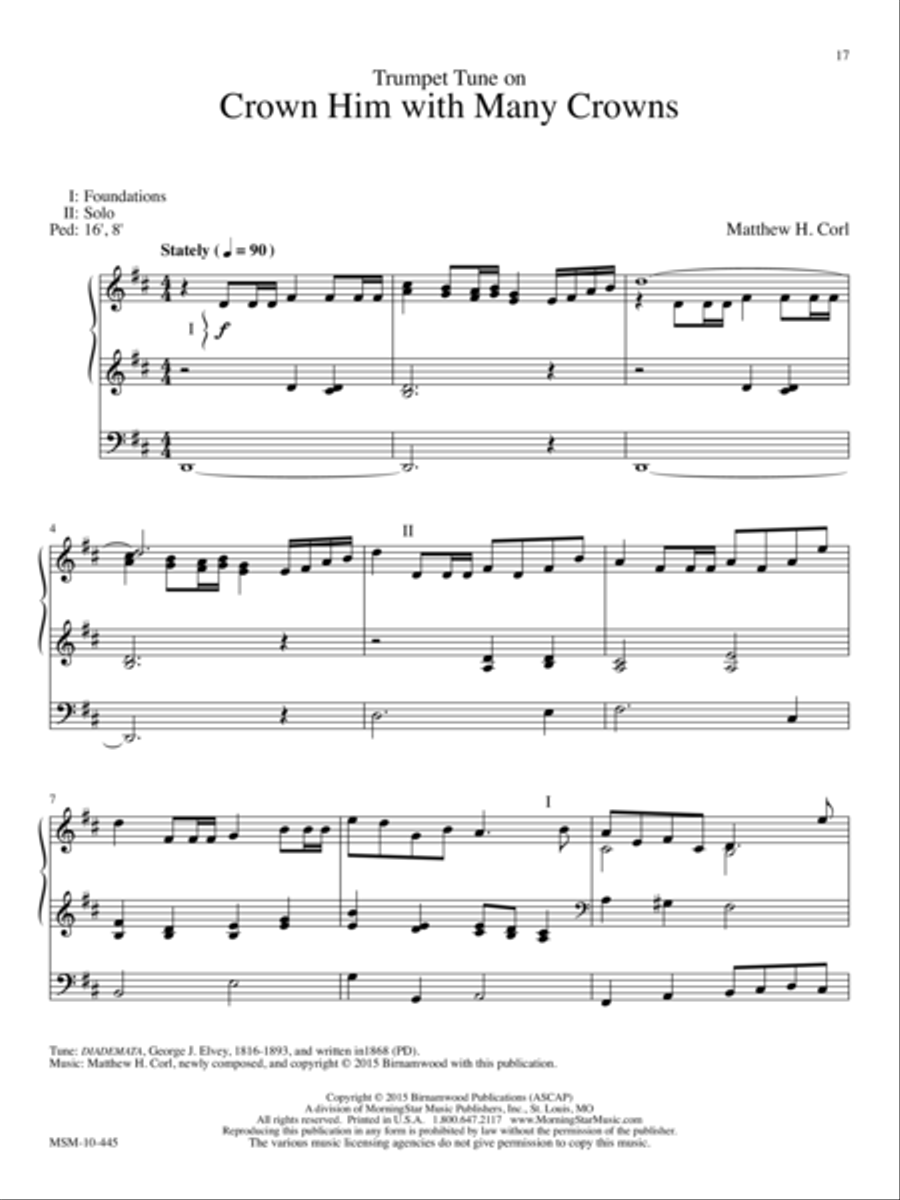 Christ Is Alive! Five Organ Solos for Easter Organ scores gallery preview page 18