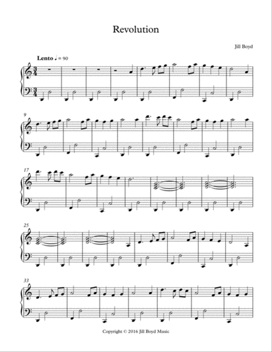 Revolution Piano Solo scores gallery preview page 1