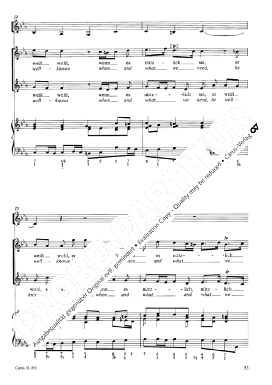 All those who seek God's sov'reign guidance (Wer nur den lieben Gott lasst walten) 4-Part scores gallery preview page 54