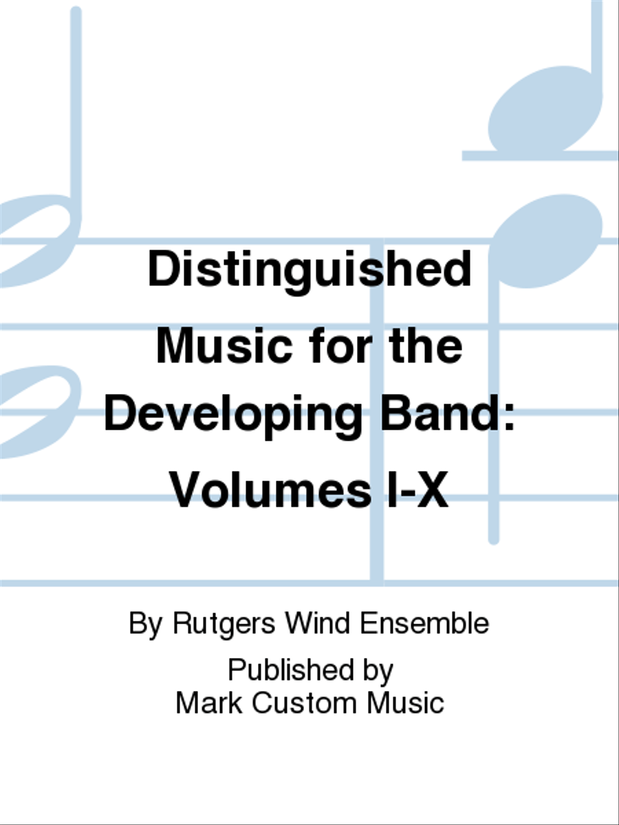 Distinguished Music for the Developing Band: Volumes I-X Concert Band scores gallery preview page 1