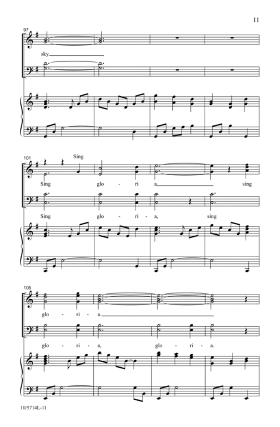 Angels Preparing the Song 4-Part scores gallery preview page 11