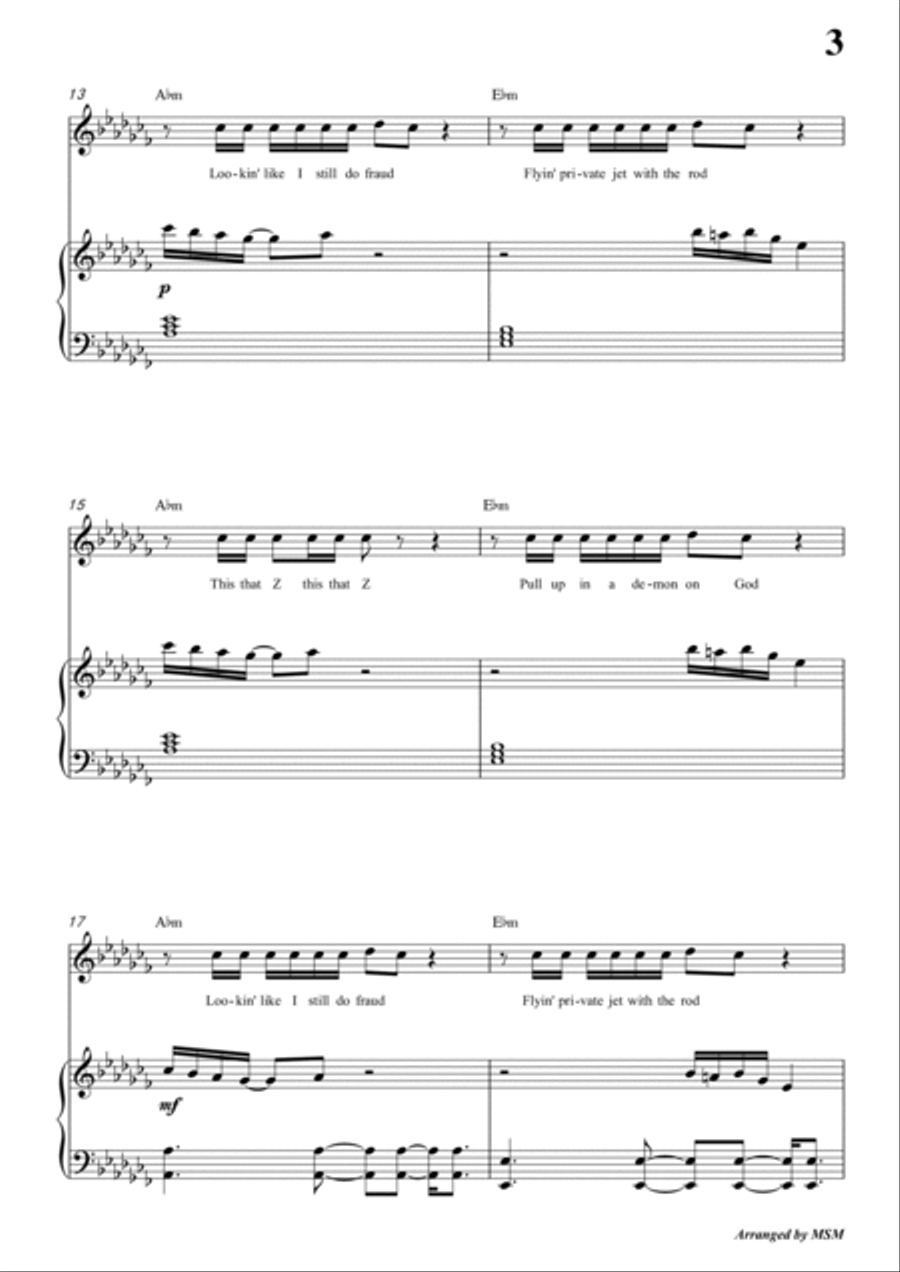 I'm Fine (feat. Travis Scott) Voice scores gallery preview page 5