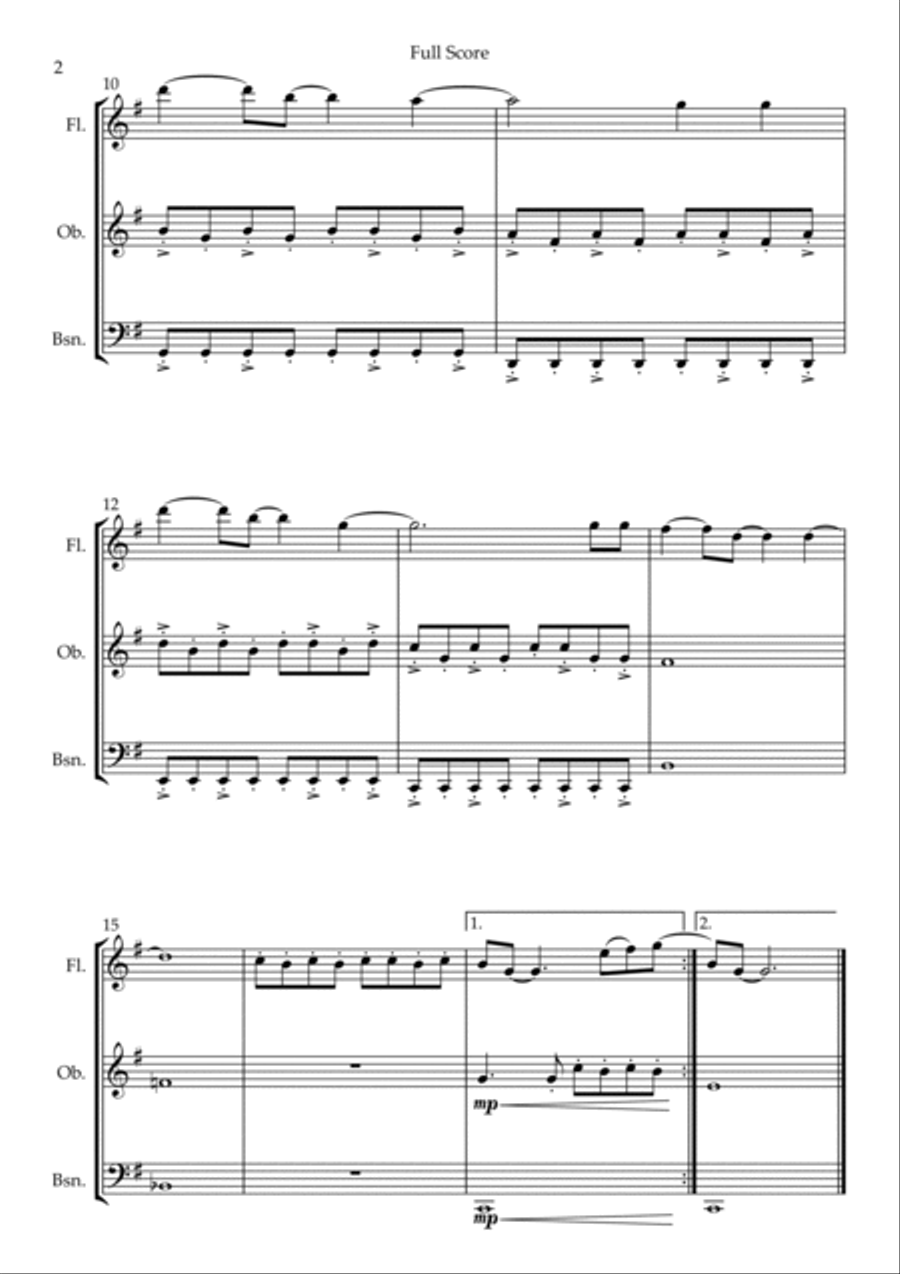 Let It Go Woodwind Trio scores gallery preview page 2