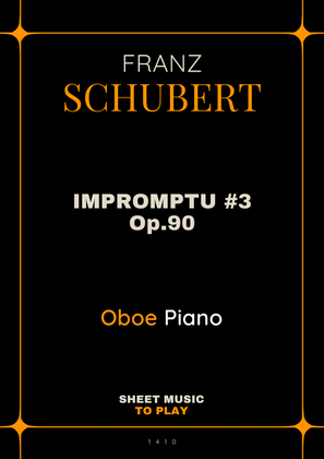 Book cover for Impromptu No.3, Op.90 - Oboe and Piano (Full Score and Parts)