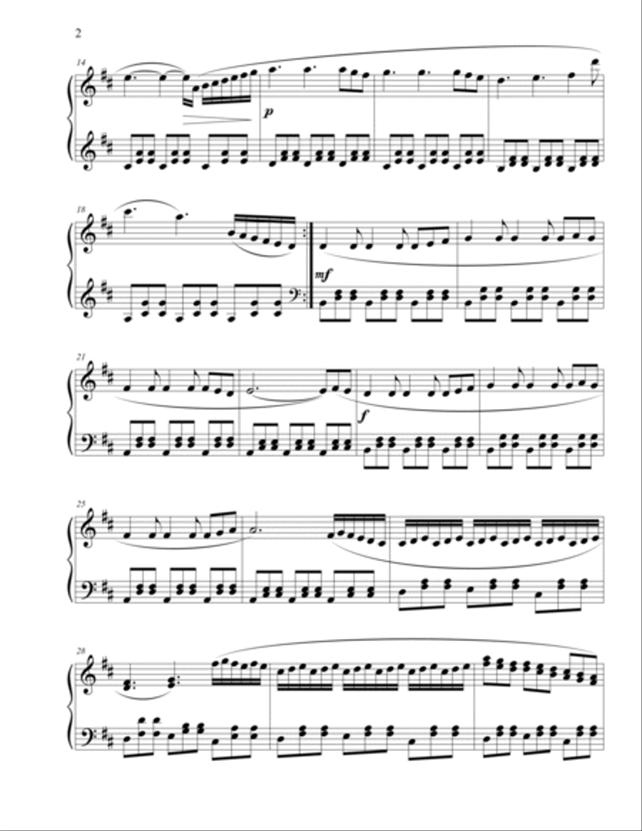 Miniature in D Major: Anticipating Christmas Piano Method scores gallery preview page 2