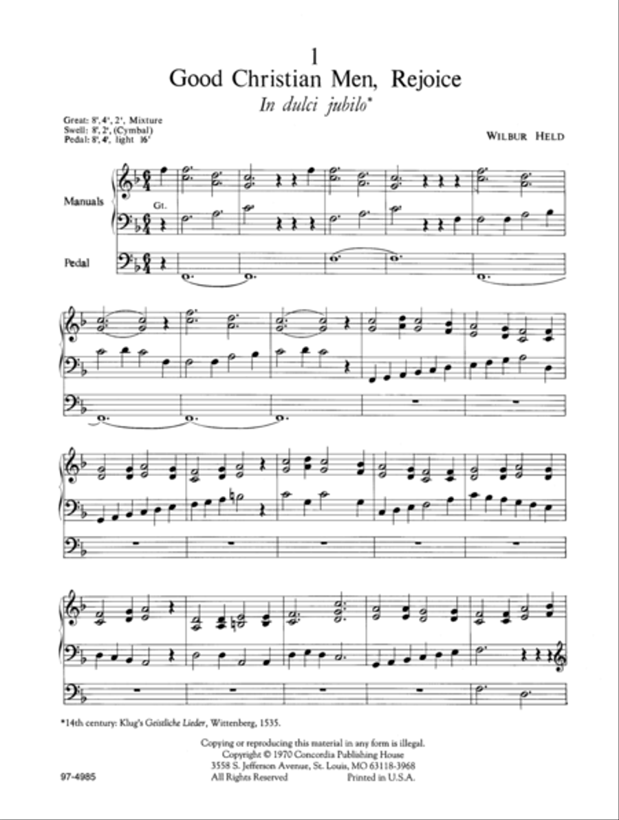Six Carol Settings Organ scores gallery preview page 3