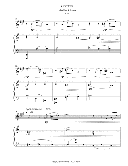 Scriabin: Prelude Op. 11 No. 2 for Alto Sax & Piano image number null