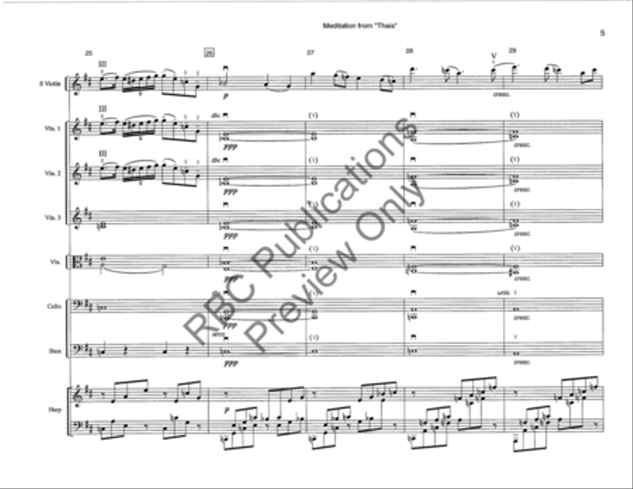 Meditation From Thais Violin W/Orch String Orchestra scores gallery preview page 8