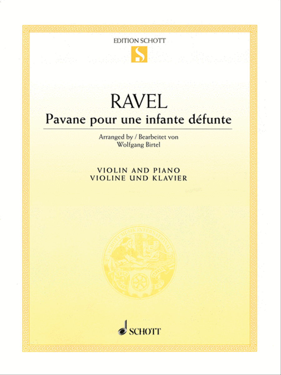 Pavane pour une infante defunte Violin Solo scores gallery preview page 1