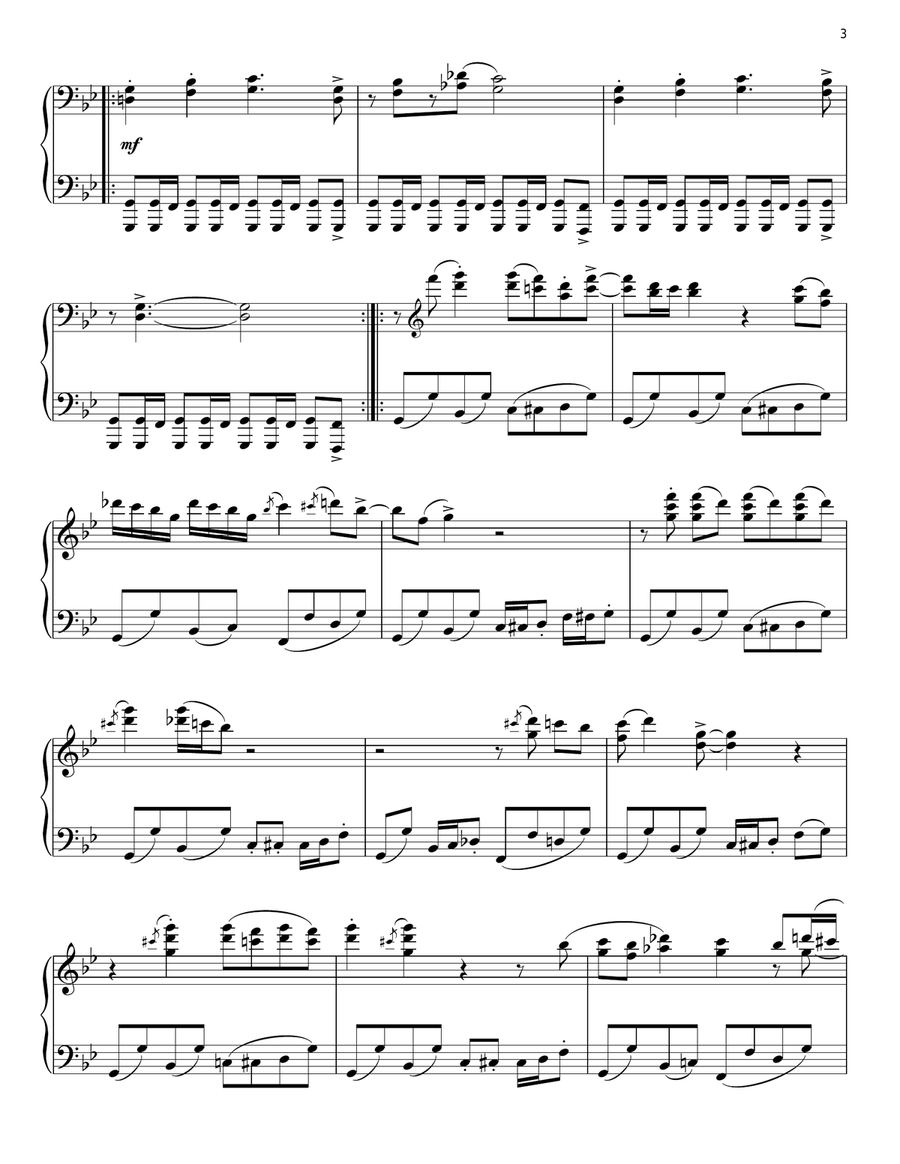 Smoke On The Water Piano Solo scores gallery preview page 3