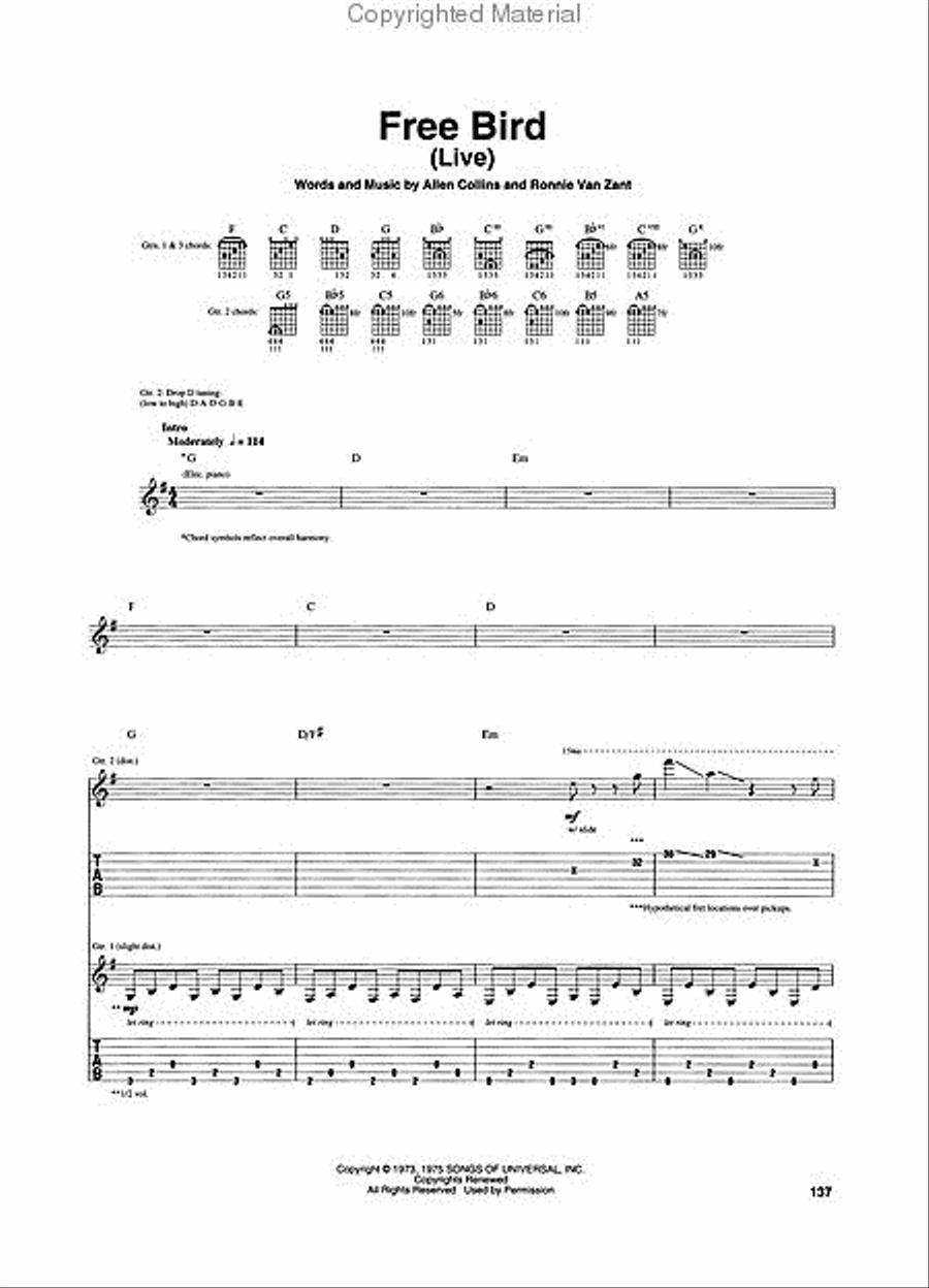Lynyrd Skynyrd – All-Time Greatest Hits Electric Guitar scores gallery preview page 4