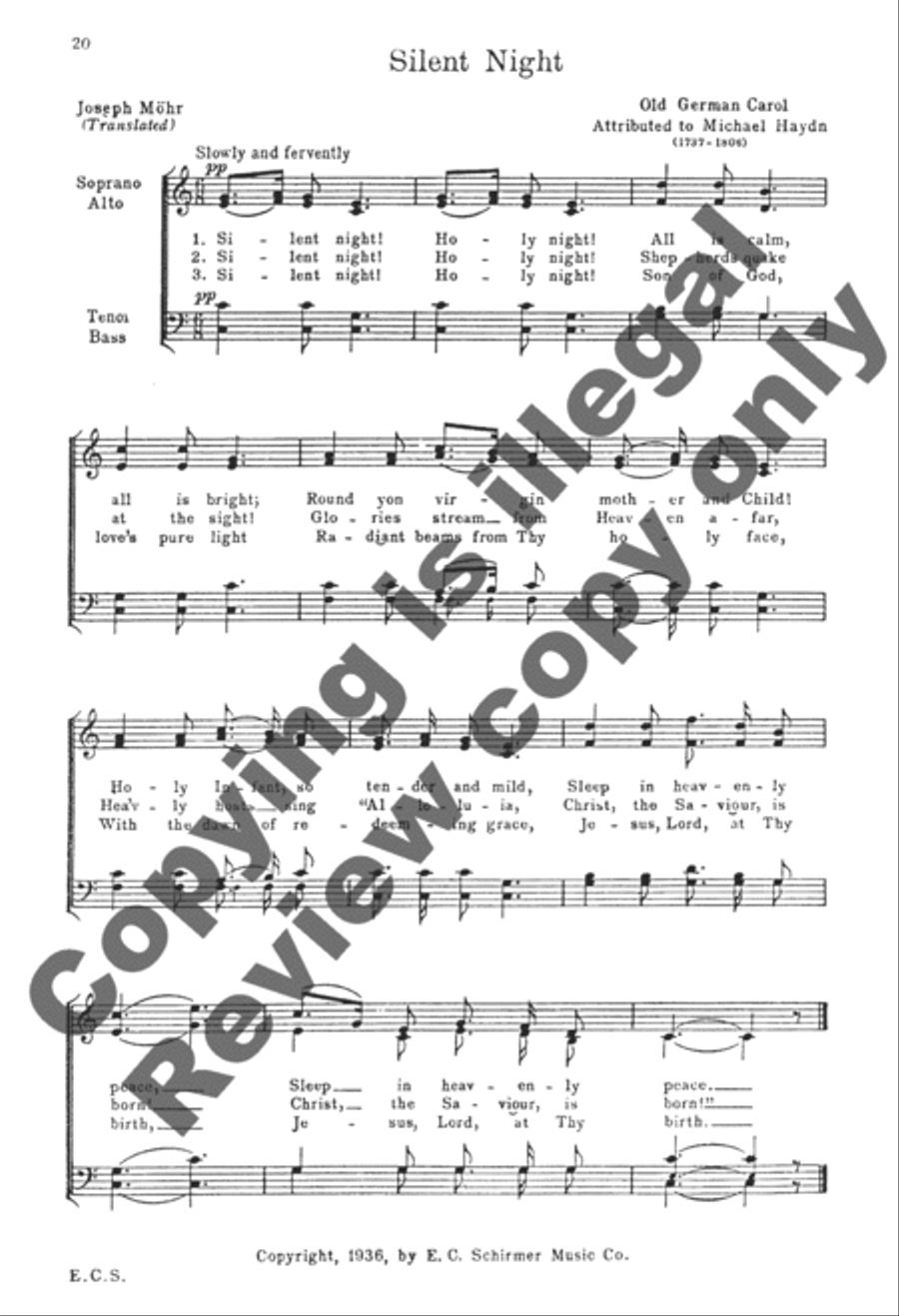 National Christmas Carols 4-Part scores gallery preview page 25