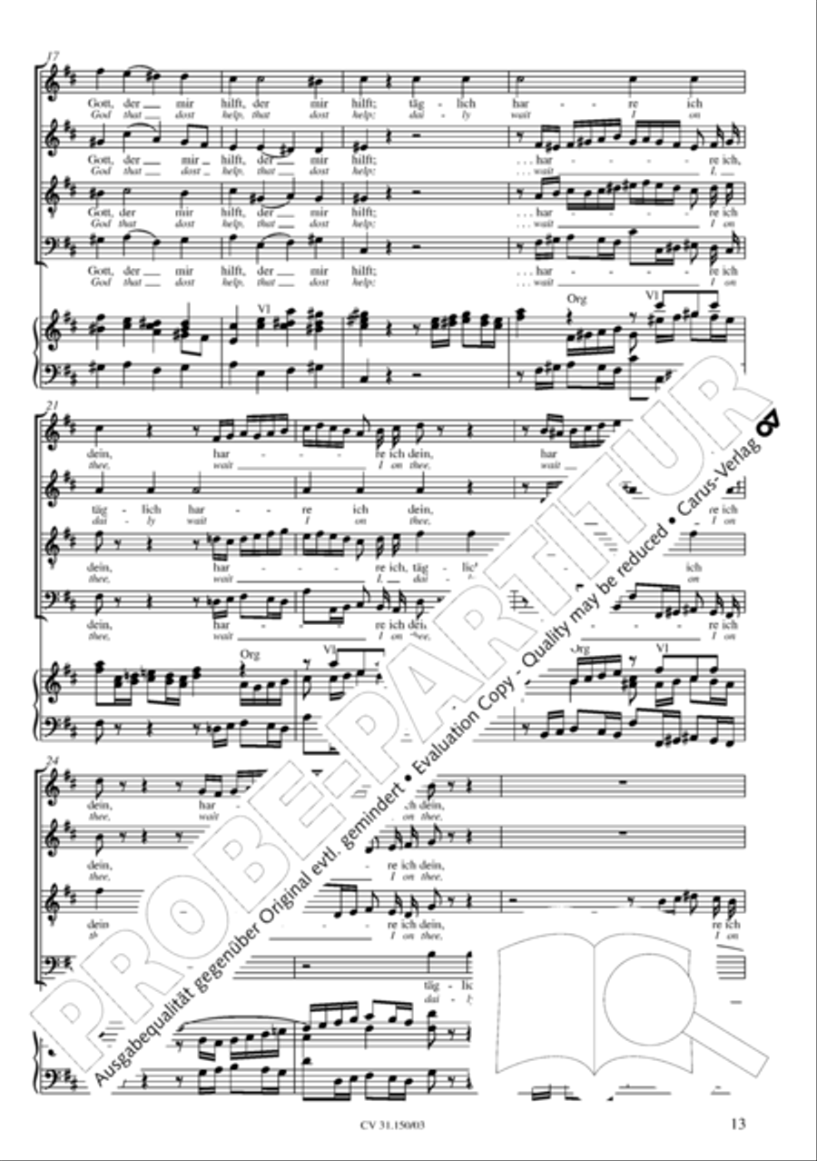 O my Lord, I long for thee (Nach dir, Herr, verlanget mich) 4-Part scores gallery preview page 14