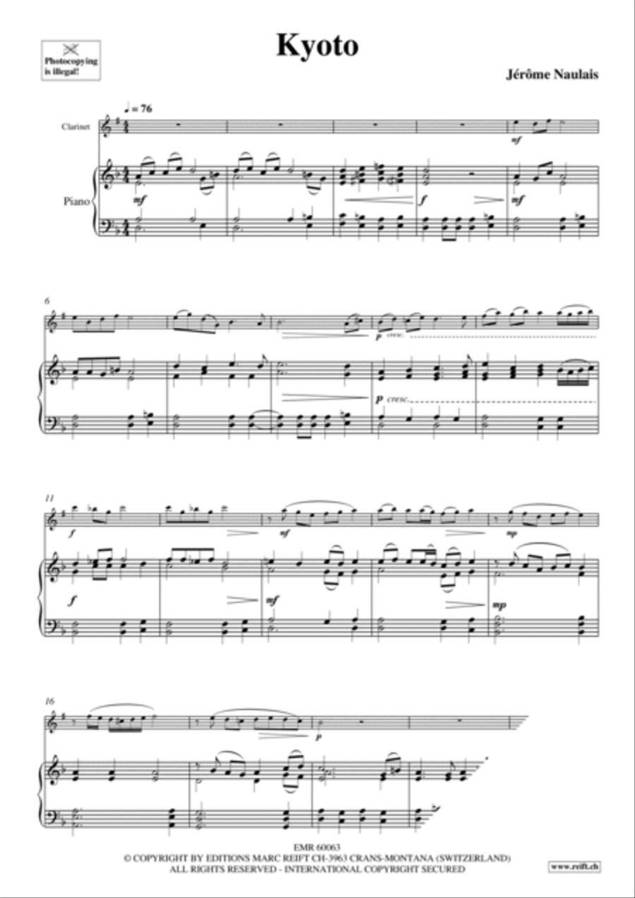 Kyoto Clarinet Solo scores gallery preview page 4