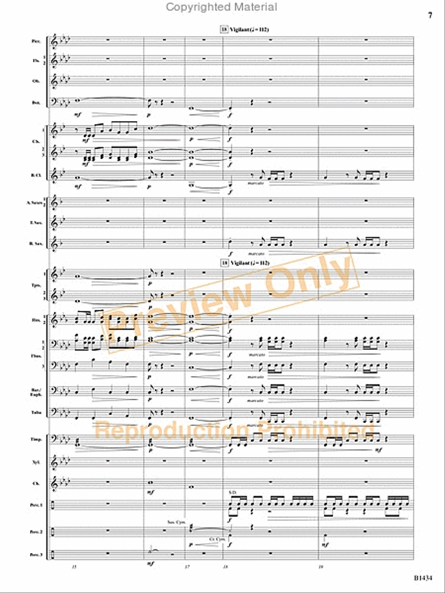A Frontier Fought and a City Found Concert Band scores gallery preview page 5