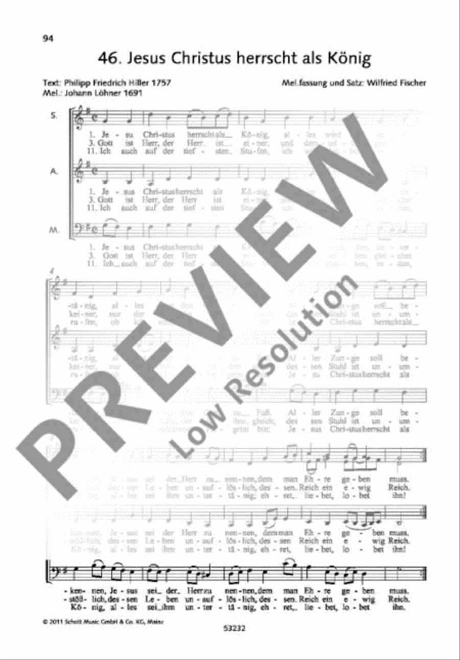 Jesus Christus herrscht als König A Cappella scores gallery preview page 2