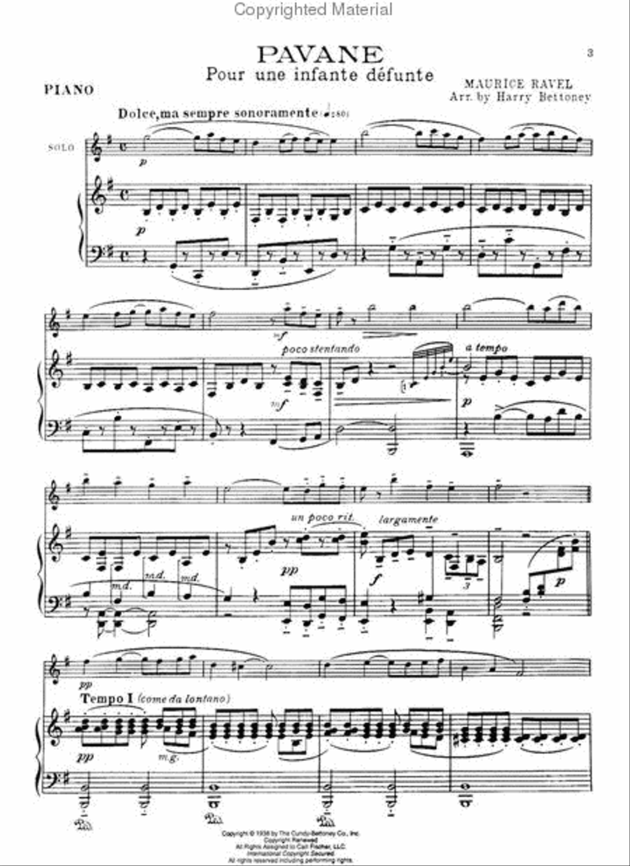 Pavane Pavane Alto Saxophone scores gallery preview page 2