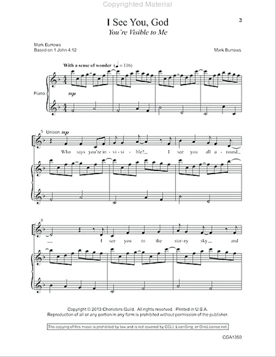 I See You, God 2-Part scores gallery preview page 2