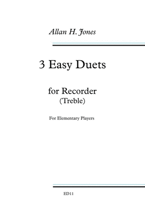 Book cover for 3 Easy Duets for Treble Recorder
