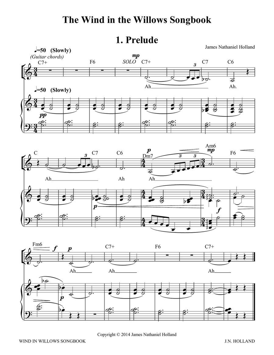 The Wind in the Willows Songbook Piano, Vocal scores gallery preview page 5