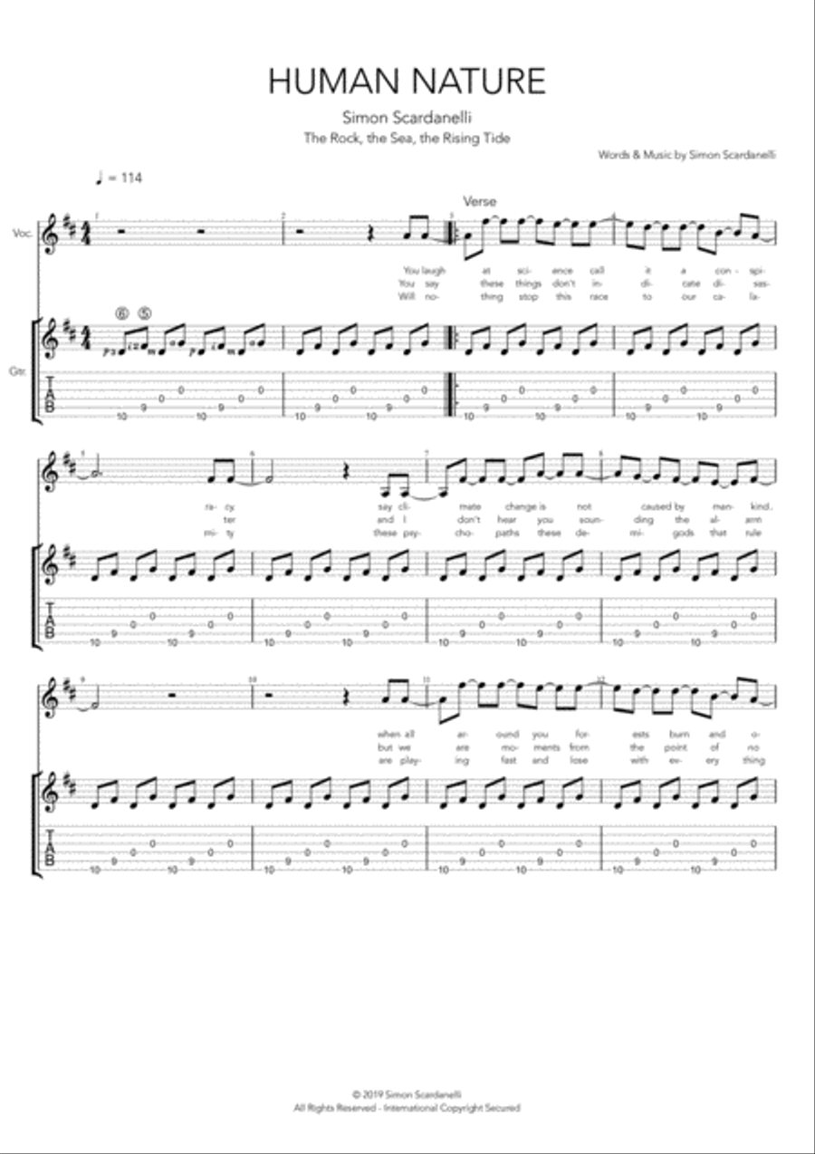 Human Nature Acoustic Guitar scores gallery preview page 1