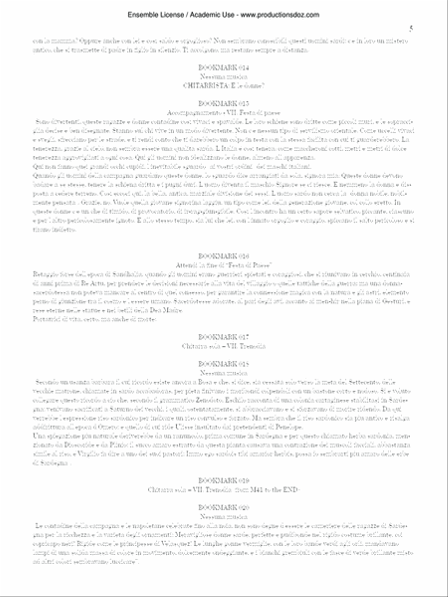Acquerelli di Sardegna Classical Guitar scores gallery preview page 5