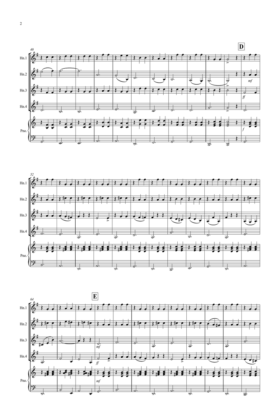 The Skater's Waltz (Fantasia) for Horn Quartet French Horn Quartet scores gallery preview page 2