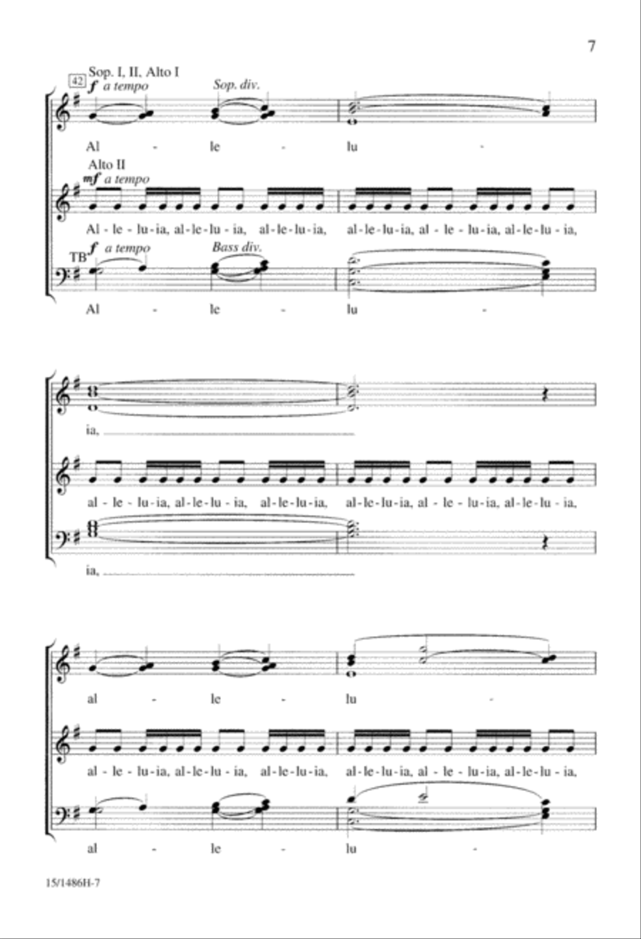 Alleluia 4-Part scores gallery preview page 7