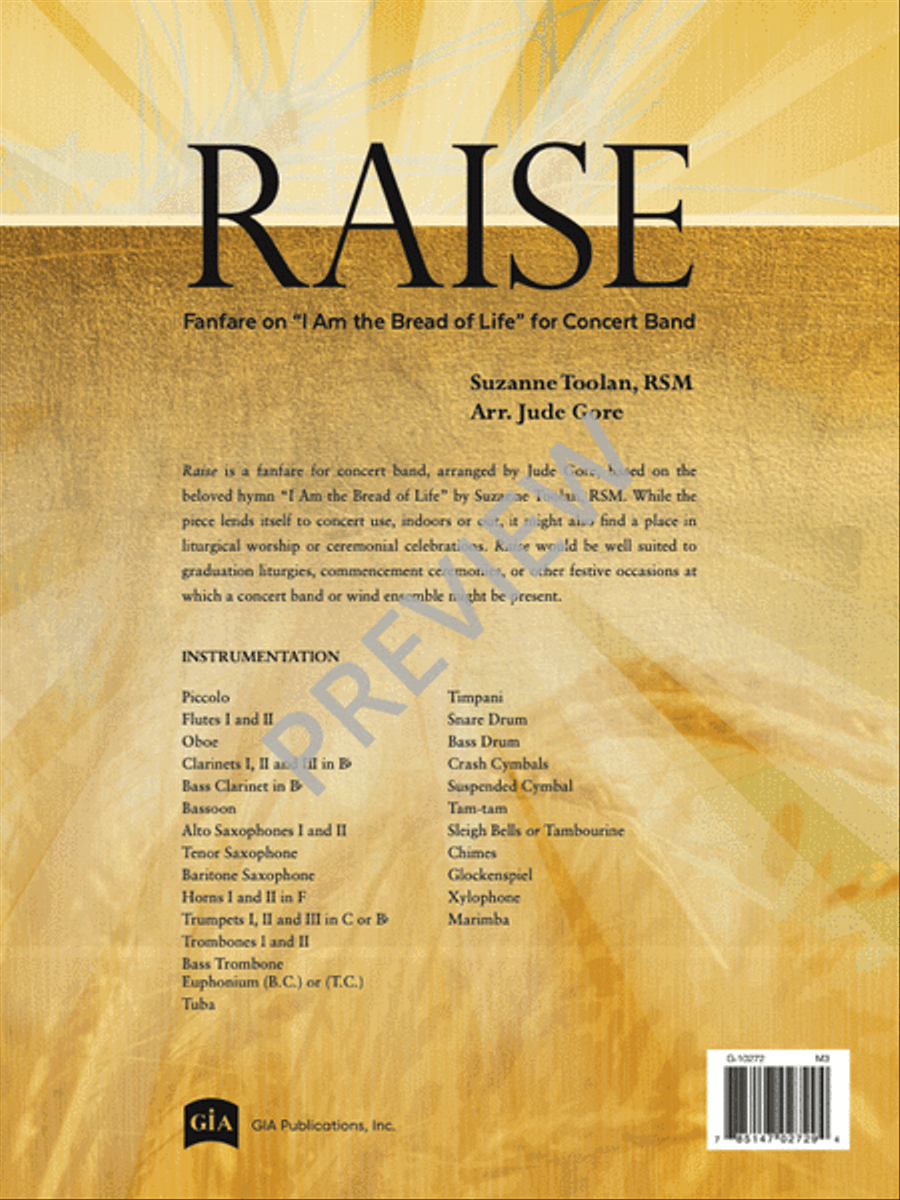 Raise - Full Score and Parts Set of Parts scores gallery preview page 14