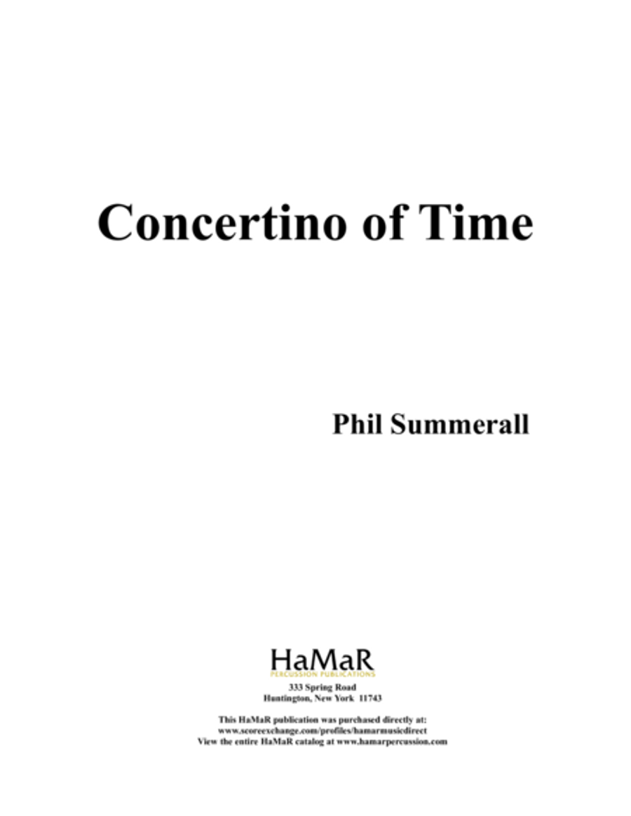 Concertino of Time Concertino of Time Marimba scores gallery preview page 1