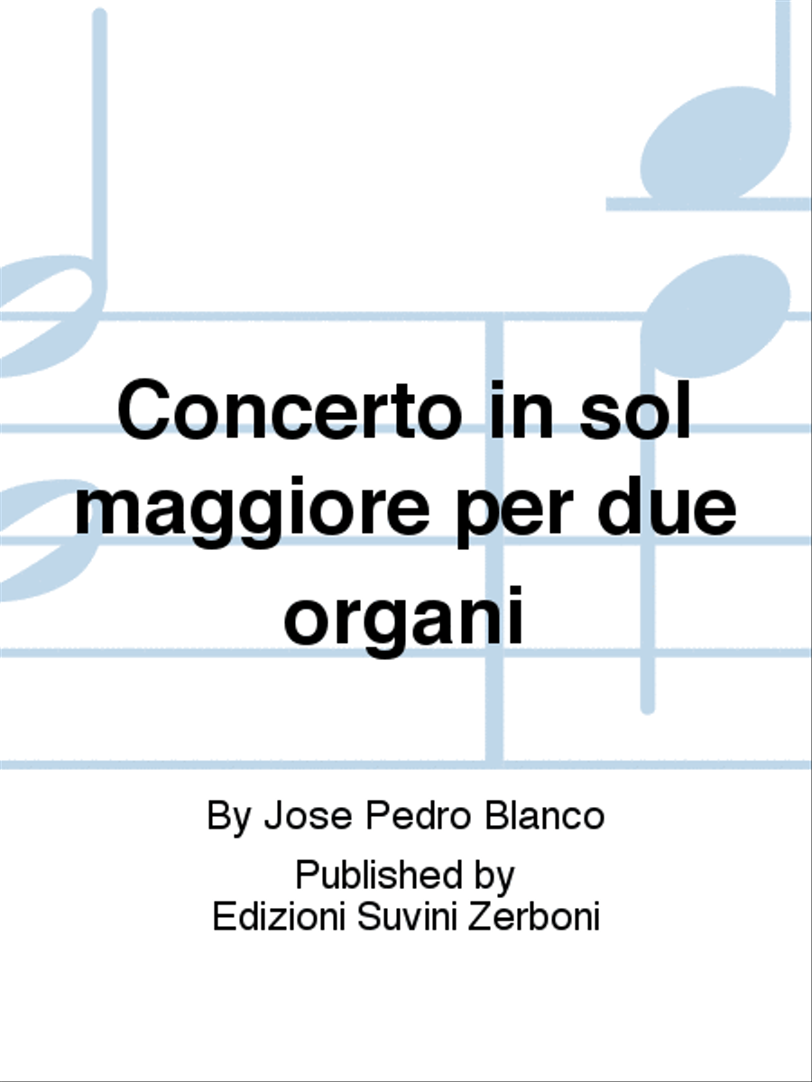 Concerto in sol maggiore per due organi