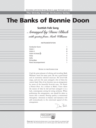 The Banks of Bonnie Doon: Score