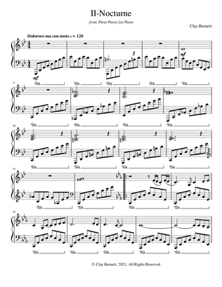 Three Pieces for Piano: II- Nocturne