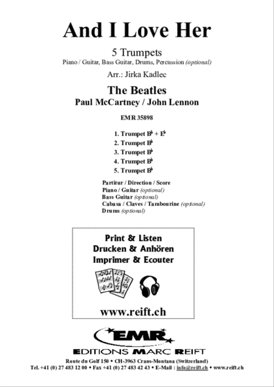 And I Love Her Trumpet scores gallery preview page 2