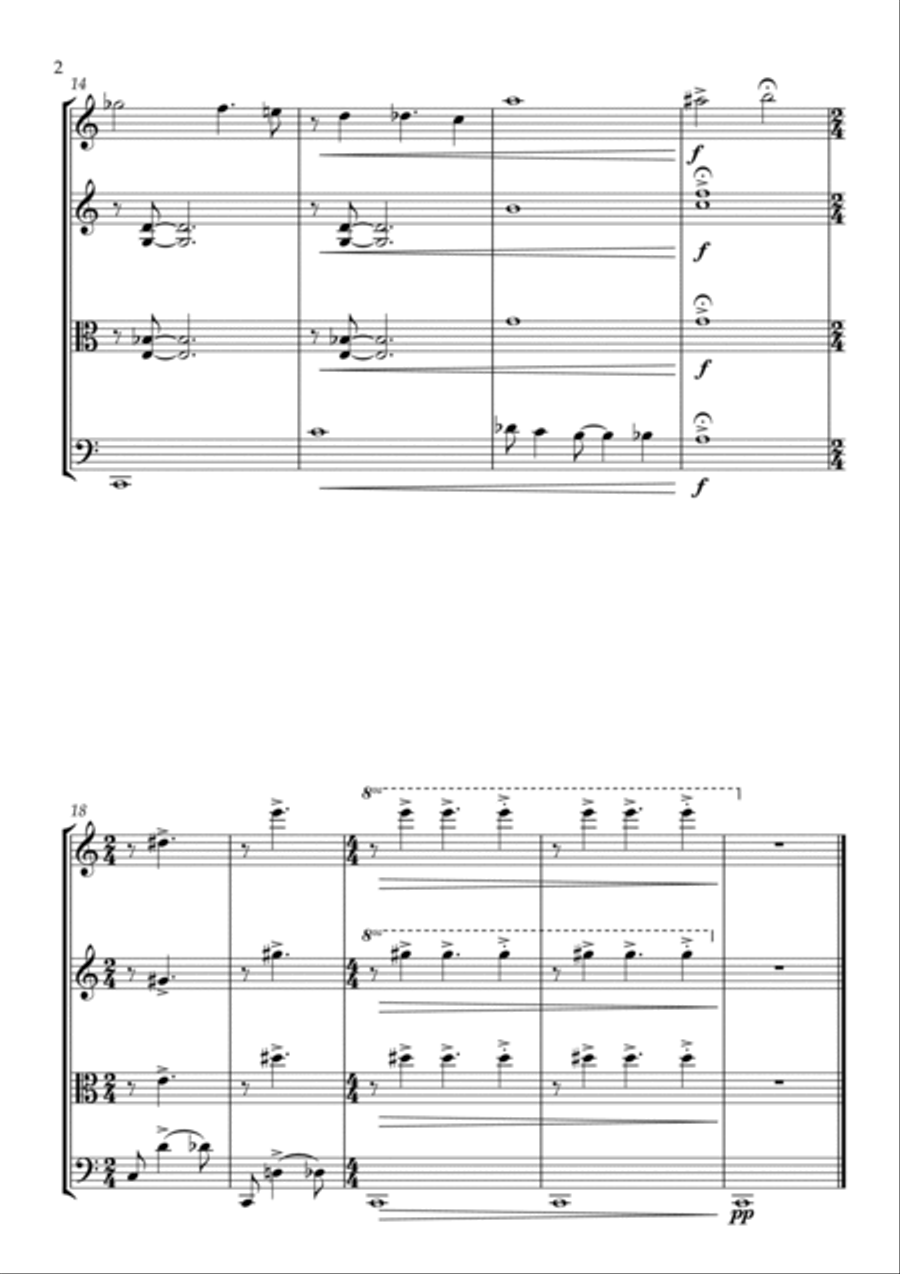 Pequeno Natal Pequeno Natal String Quartet scores gallery preview page 2